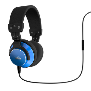 JBL Bassline - Blue - DJ Style Over-Ear Headphones - Hero